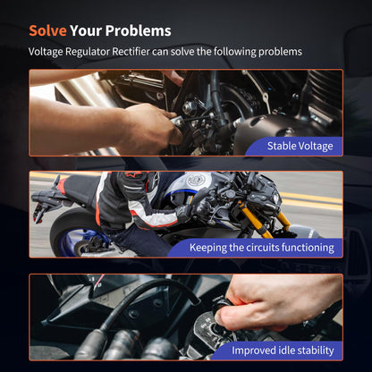 HiSport 7450502 Voltage Regulator Rectifier - Compatible with Harley Davidson Electra Glide Road Glide Road King 2002-2003 - Replace 74505-02