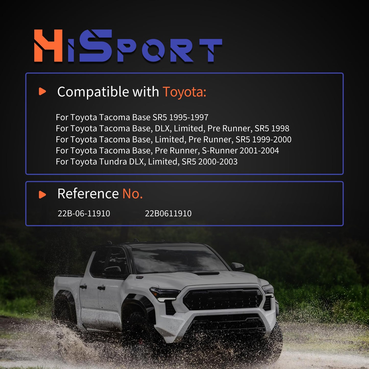 HiSport Fuel Door Lock Cylinder w/Key Set Compatible with Toyota Tacoma 1995-2004 Fuel Tank Lock Cylinder Fuel Filler Lid Door Gas Replace 69058-35140 69058-26030