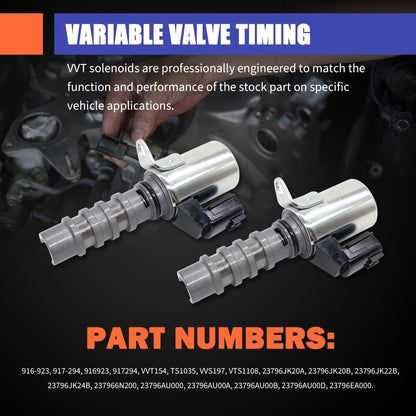 HiSport Engine Variable Valve Timing VVT Solenoid 916-923 Compatible with Infiniti Q50, G25, G35, QX50, Q60, G37, M35, M37, QX70, Q70, Q70L, FX35, FX37, Q40, EX35, EX37 & Nissan 370Z, GT-R, 350Z
