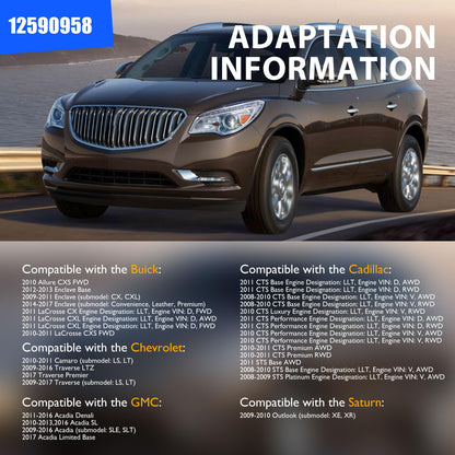 HiSport Lower Intake Manifold Gasket MS972401 12673300 MS19966 Compatible with Buick GMC Cadillac Chevrolet Enclave XTS Traverse Acadia 2009-2016, Lacrosse Camaro SRX STS CTS 3.6L V6