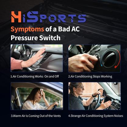 HiSport 64539323658 A/C Air Conditioner Pressure Sensor Switch Compatible with BMW Z4 X1 X2 X3 X4 X5 X6 X7 1 Series M 128i 135i 135is 228i 230i 320i 323ci 323i 325ci 325i 325xi 328i 330i 335i 335is