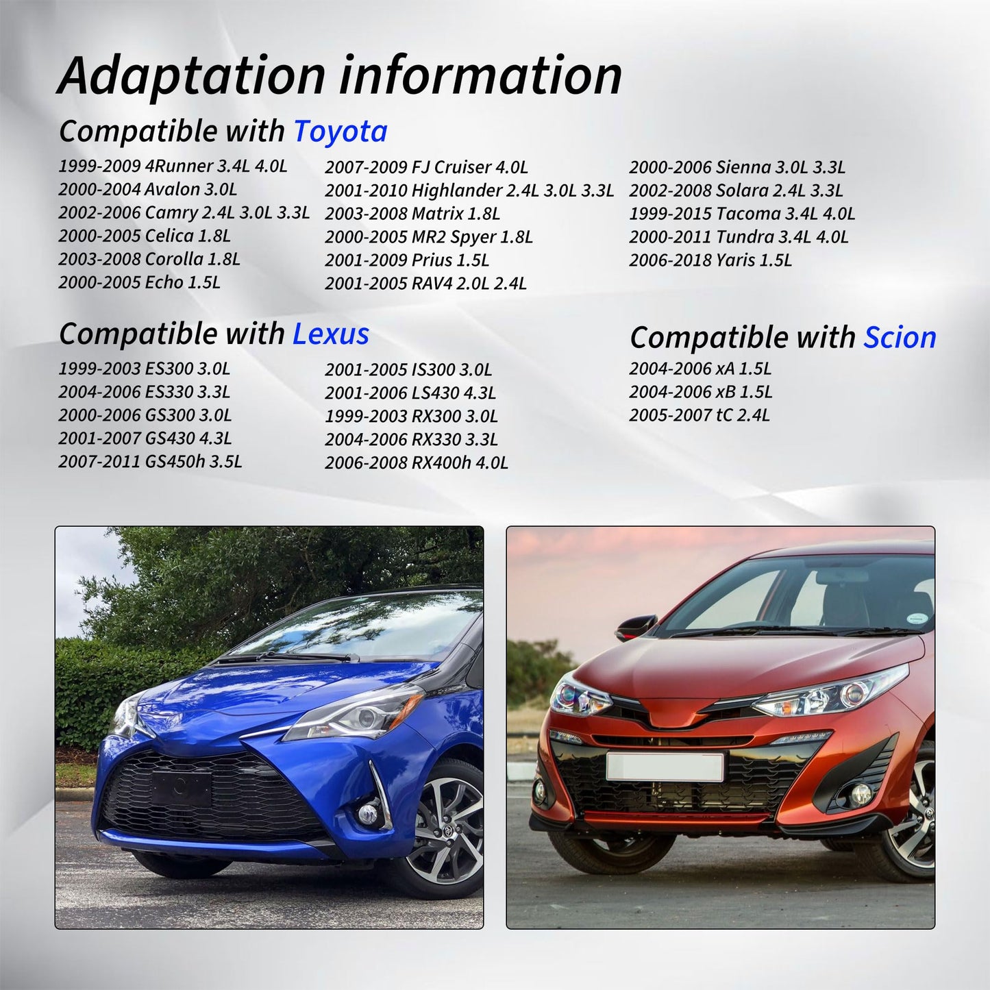 HiSport Mass Air Flow Sensor 22204-22010 Compatible with Lexus Toyota 2002-06 Camry,2003-08 Corolla,2001-10 Highlander,2000-07 4Runner,1999-10 Tacoma 3.4L 4.0L 2001-05 RAV4,ES300/RX300 3.0L