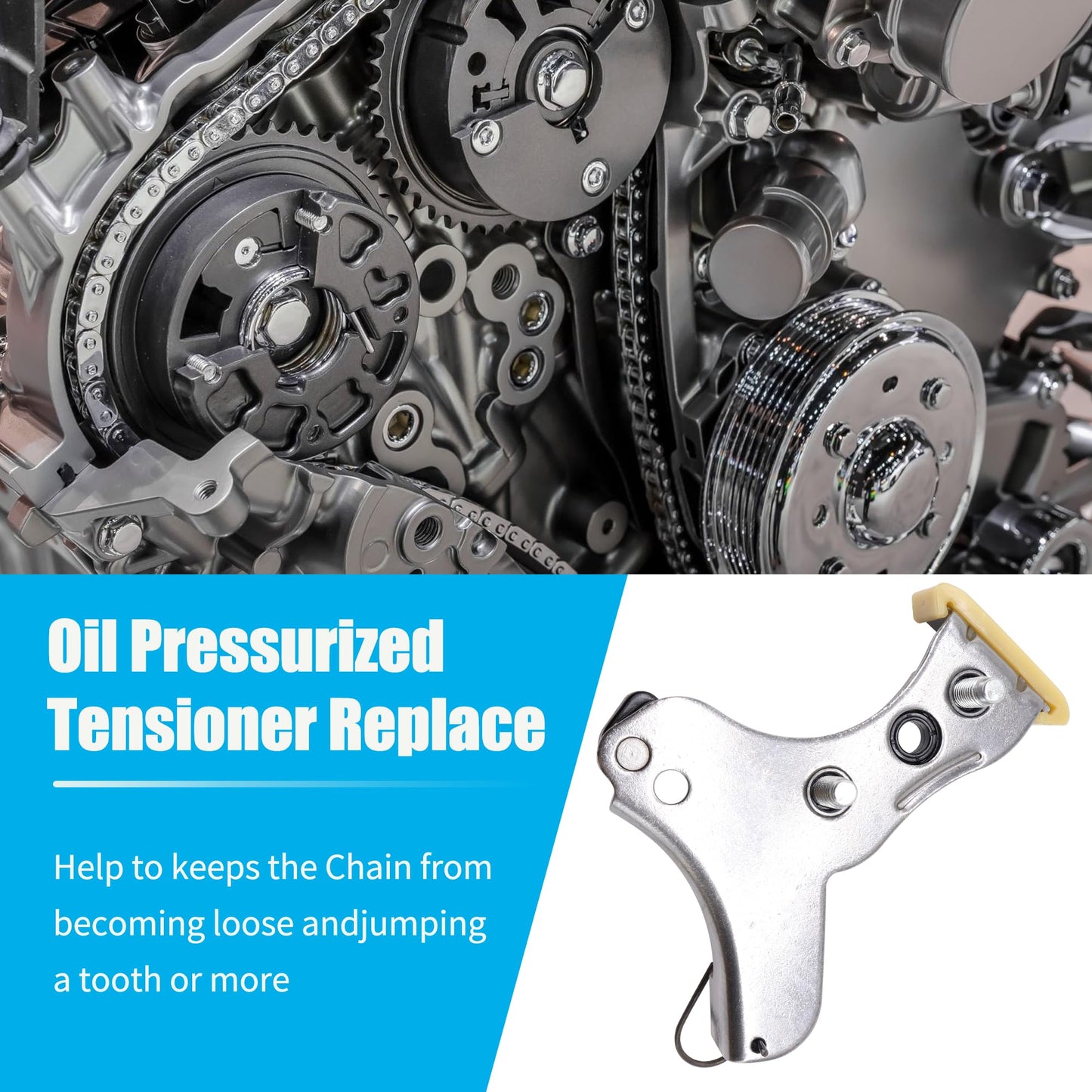 HiSport 12630107 Timing Chain Tensioner Kit - Compatible with Chevrolet GMC Cadillac CTS ESCALADE CAMARO CORVETTE EXPRESS 2500 3500 4500 2014-2023