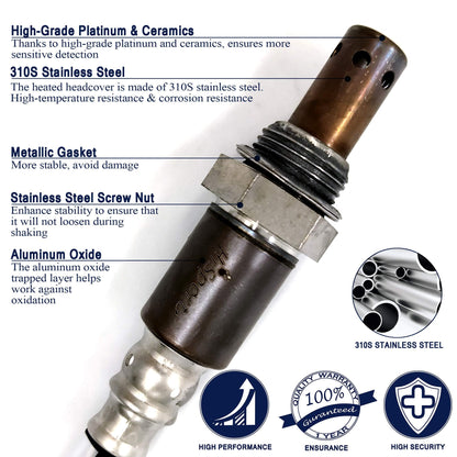 HiSport Oxygen Sensor - Upstream Heated O2 Sensor, 4-Wire Air Fuel Ratio Sensor Compatible with Honda Accord 2.4L 2003, 2004, 2005, 2006, 2007 Replacement for 234-9040