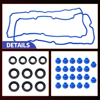 HiSport Engine Valve Cover Gasket Set - Compatible with Ford Explorer 3.3L 2020 | F-150 3.3L 2018-2020 3.5L 2011-2012 | Police Interceptor Utility 3.3L 2020 - Replace VS50814R1