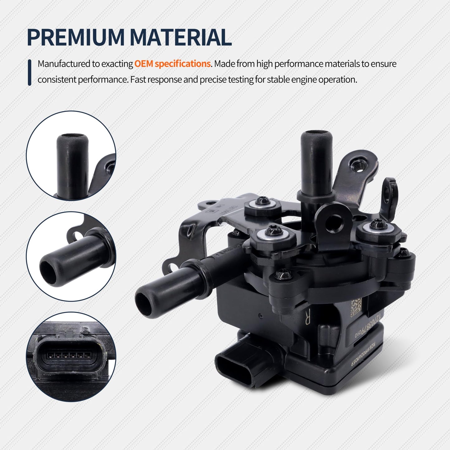 HiSport Vapor Canister Purge Valve Pump 12703879 - Compatible with Buick Encore GX Envision Cadillac CT4 CT5 XT4 XT5 Chevy Blazer Trailblazer Trax GMC Acadia 2019-2024 - Replaces 12712982 25204641