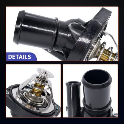 HiSport Engine Coolant Thermostat Housing Assembly - Compatible with Ford Lincoln Mazda Mercury - Replace 902-733