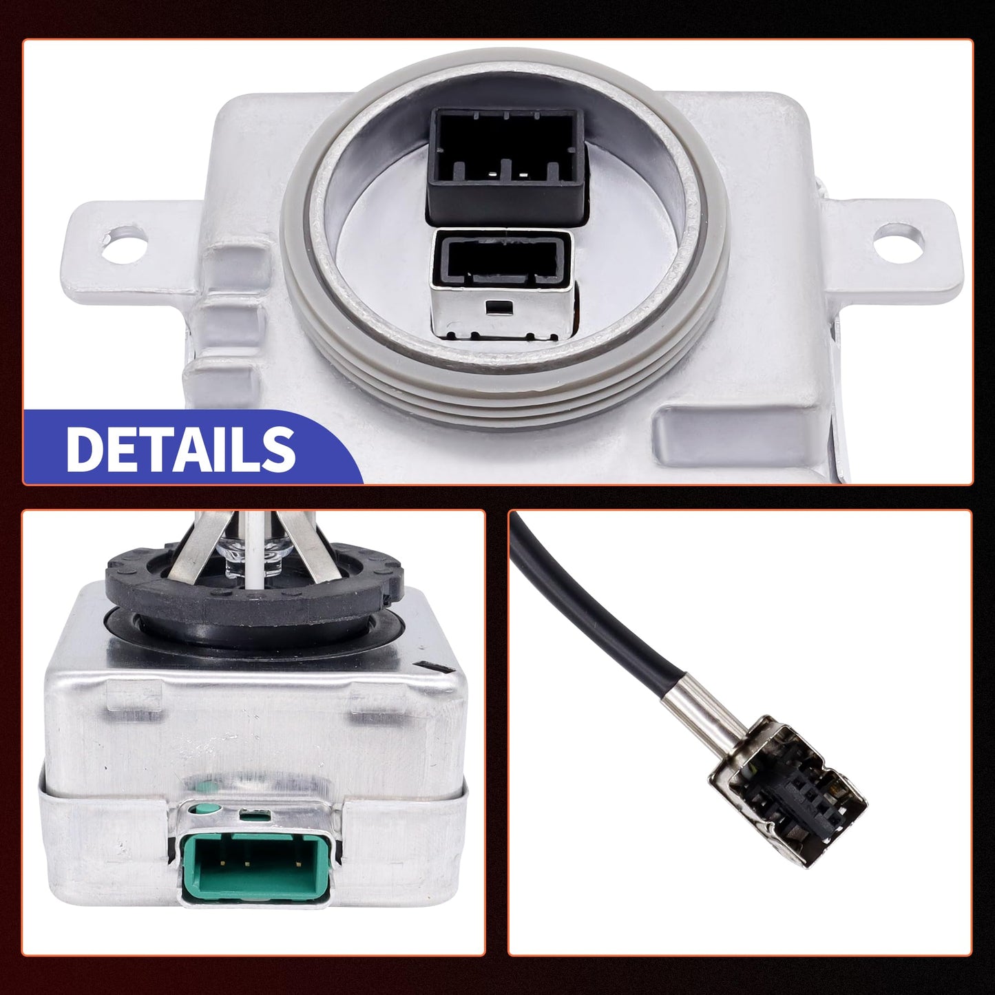 HiSport 68170821AA Xenon HID Ballast Headlight Control Unit with D3S 35W Bulb Kit Compatible with Chrysler 300 2011-2020, Includes Igniter & Headlamp Ballast,W003T21971, BAM92-143700, 8K0941597