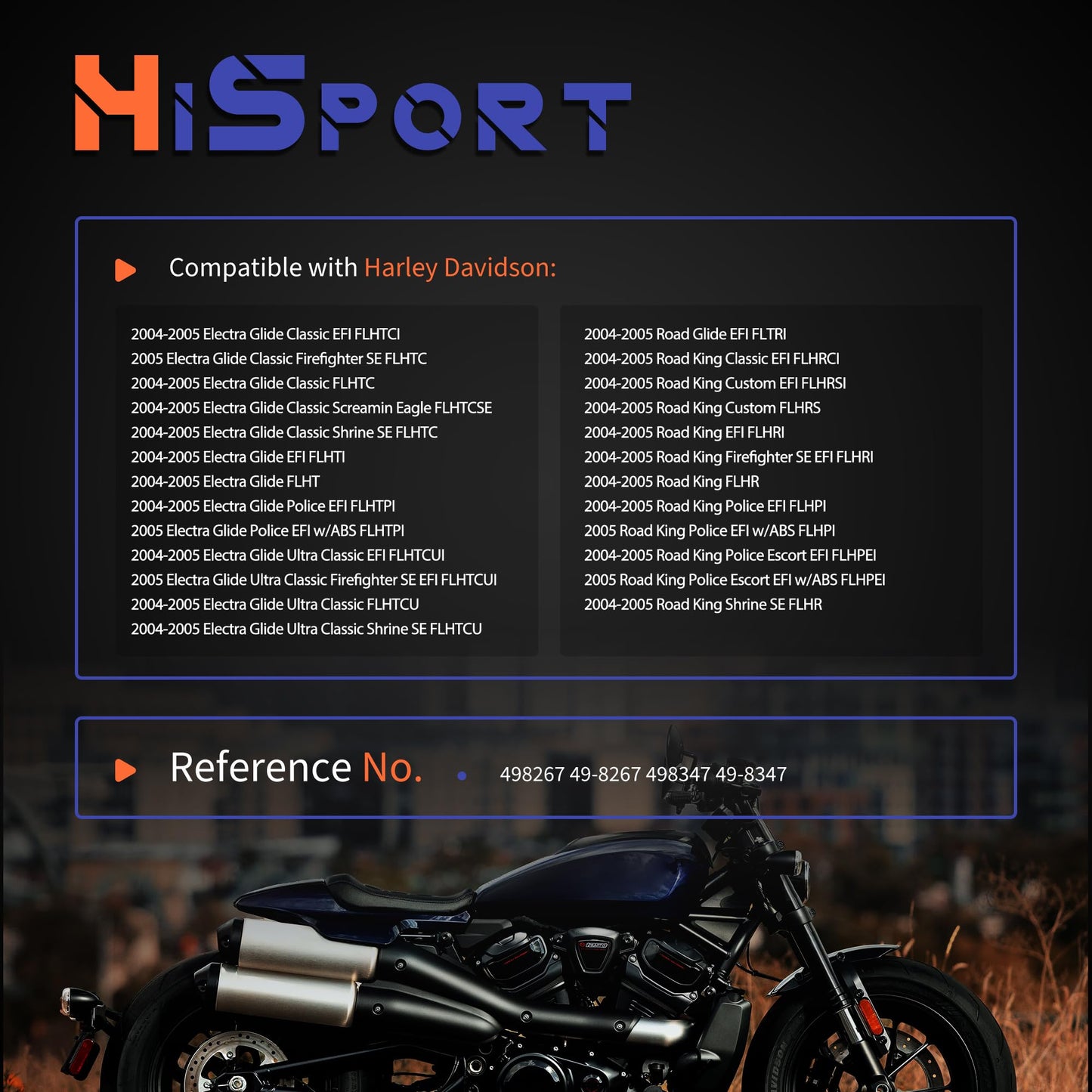 HiSport 74505-04 Voltage Regulator Rectifier - Compatible with Harley Davidson Electra Glide Road Glide Road King 2004 2005