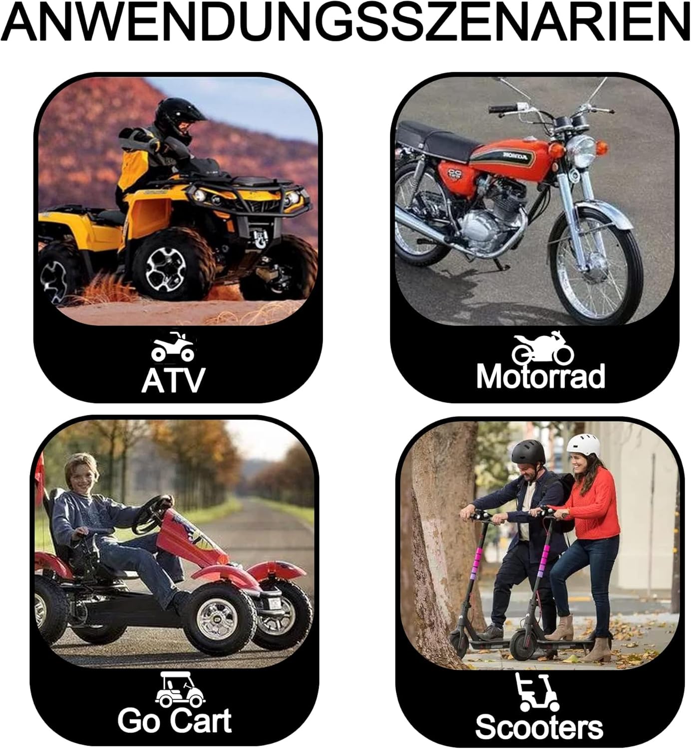 HISports ATV Zündspule Motorrad Niederspannung in Hochspannung Zündspule für 150CC 200CC 250CC ATV Motorrad Moped Go-Kart Scooter(Orange)