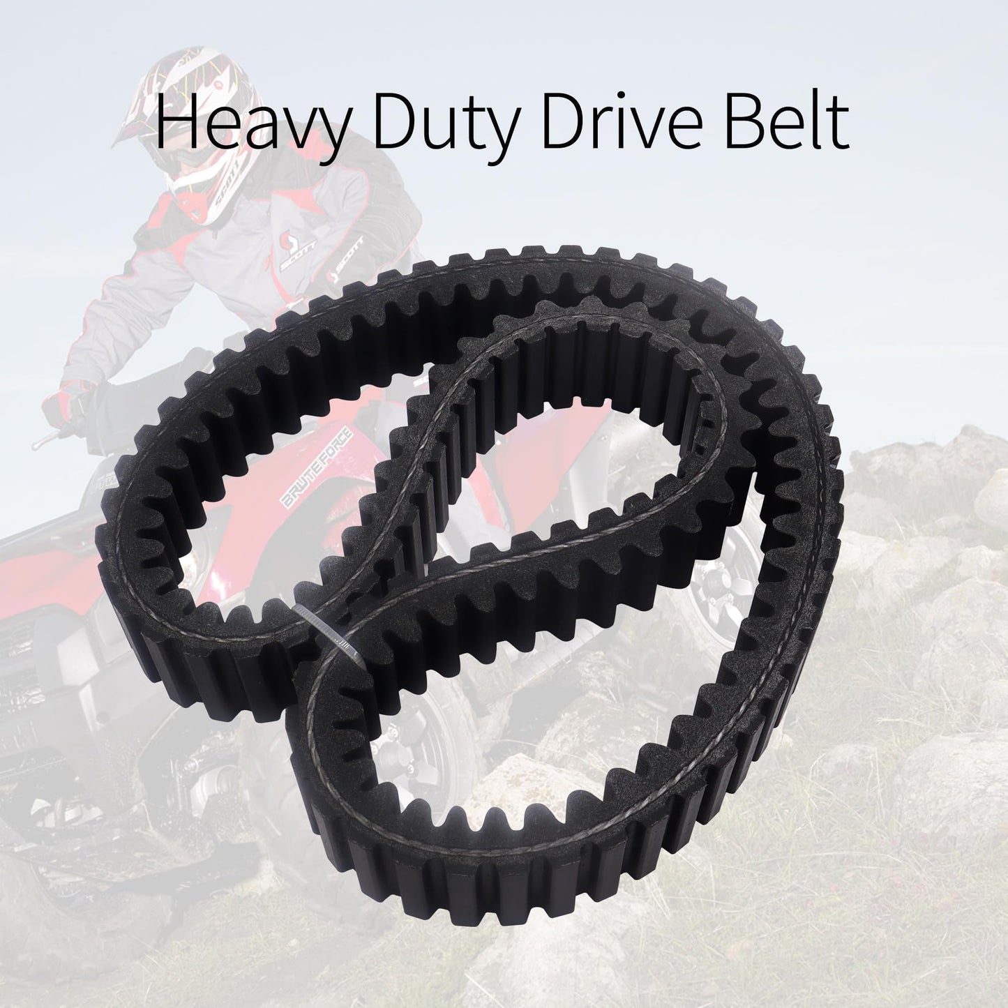 HiSport 59011-0003 Heavy Duty Drive Belt Compatible with Kawa-sa-ki Kawasaki Brute Force 650/650i 2005-2013, Brute Force 750i 2005-2023, KFX700 2004-2009, Prairie 360 2003-2013, Prairie 650 2002-2003