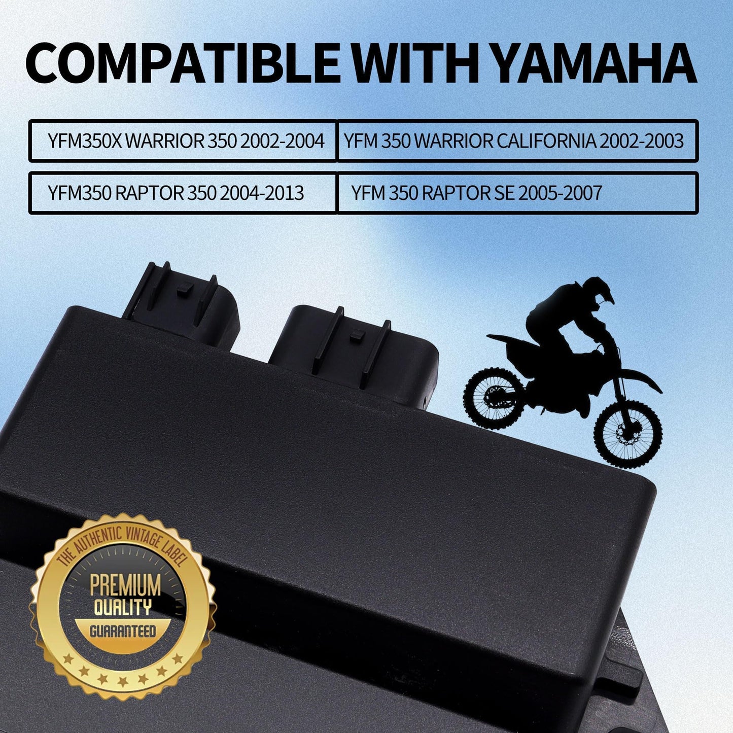 HiSport CDI Box Ignitor Module Unit - Compatible with Yamaha YFM350X Warrior 350 2002 2003 2004 YFM350 Raptor 350 2004 2005 2006 2007 2008 2009 2010 2011 2012 2013 Replaces 5YT-85540-00-00