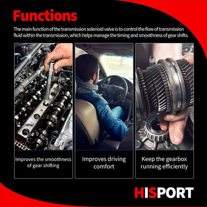 HiSport Transmission at Clutch Dual Linear Shift Solenoid Valve Compatible with 2006 2007 2008 2009 2010 2011 Honda Civic Replacement for OEM 28260-RPC-004, 28250-RPC-003,28260RPC004,28250RPC003