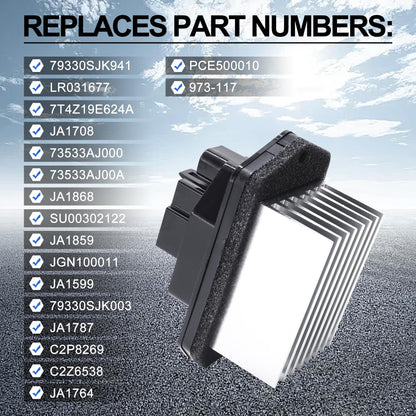 HiSport HVAC Heater Blower Motor Fan Resistor 79330SJK941 Compatible with Acura RL 2005-12,TL 2009-14,ZDX 2010-13,Compatible with Honda Odyssey 2011-17,Ridgeline 2006-14