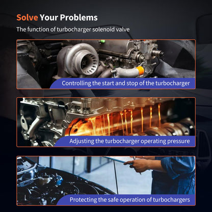 HiSport Turbo Solenoid Valve AA5E-9U465-AD - Compatible with Ford Expedition Explorer F-150 Flex Taurus Transit-150 Transit-250 Transit-350 Transit-350 HD Lincoln MKS MKT Navigator 2010-2019