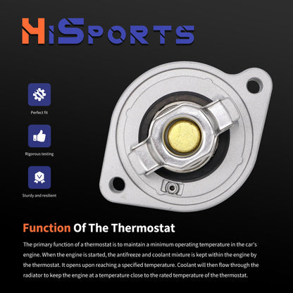HiSport 902-800 Thermostat Housing Assembly - Compatible with Chevy Trailblazer 2002-2009 Trailblazer EXT 2002-2006 | GMC Envoy 2002-2009 Envoy XL 2002-2006 Envoy XUV 2004-2005