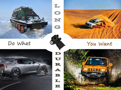 HiSport 12644228 Manifold Pressure (MAP) Sensor Compatible with Buick Allure, Cadillac CTS, Chevrolet Chevy Express 1500 2500 3500 4500 Avalanche, GMC Canyon, Hummer H2, Isuzu Ascender, Saab 9-7X