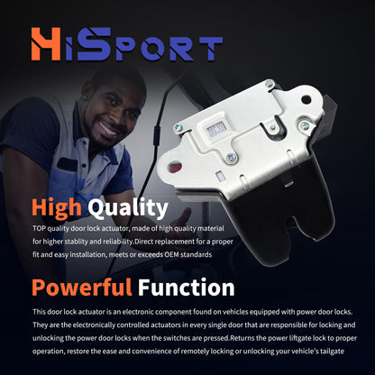 HiSport Rear Tailgate Lock Actuator Trunk Latch 81230-C1500 Compatible with Hyundai Sonata Sedan 2018 2019 Replacement for 81230C1500