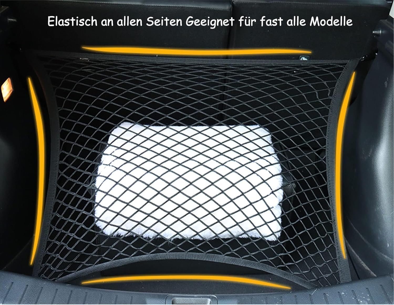 HISports Auto Mesh Aufbewahrungstasche Gepäcknetz Autotasche Dachnetze 60 * 80cm,Netztasche Auto Kofferraum Netz Mit Haken Schrauben Klammern Für Universal Auto/SUV Aus Nylon