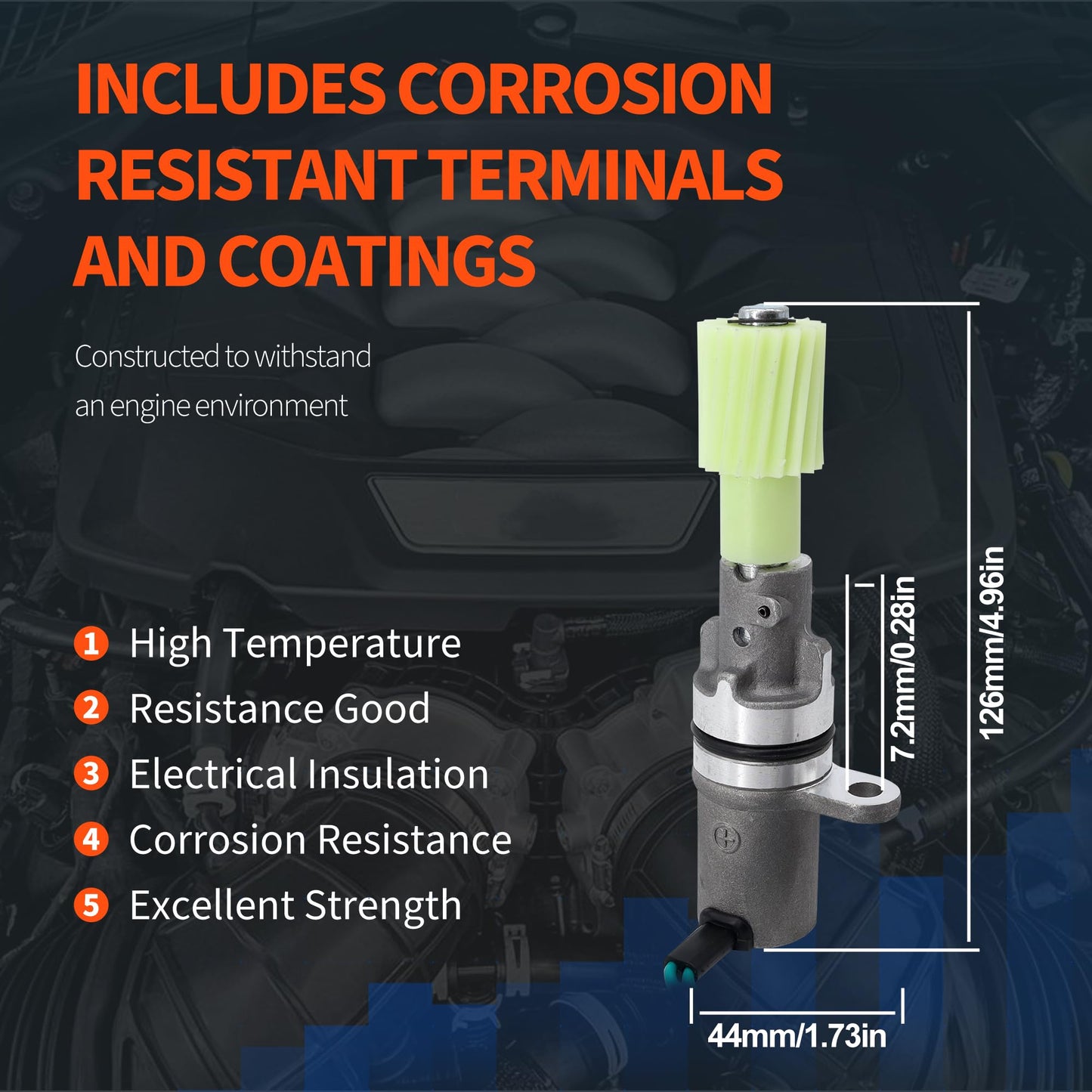 HiSport 2501074P01 Transmission Speed Sensor - Compatible with Nissan Frontier 2.4L 1998-2001 Frontier 3.3L 1999 Pathfinder 3L 1994-1995 Pickup 2.4L 1995-1997 Pickup 3L 1995 - Replace SC64 32702-74P19