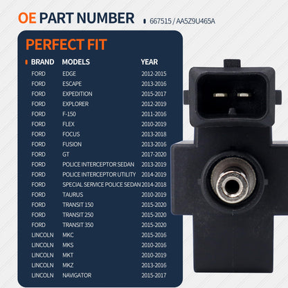 HiSport Turbo Boost Control Solenoid Valve BL3E-9K378-BA - Compatible with Ford Fusion Focus Escape Taurus 2010-2020 - Replaces 5170590 AA5Z9K378A BL3E9K378BA BL3Z9K378A