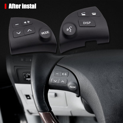 HiSport Steering Wheel Volume Control Switch Button Left and Right - Compatible with Lexus ES350 2006 2007 2008 2009 2010 2011 2012 Replaces 84250-33190-C0