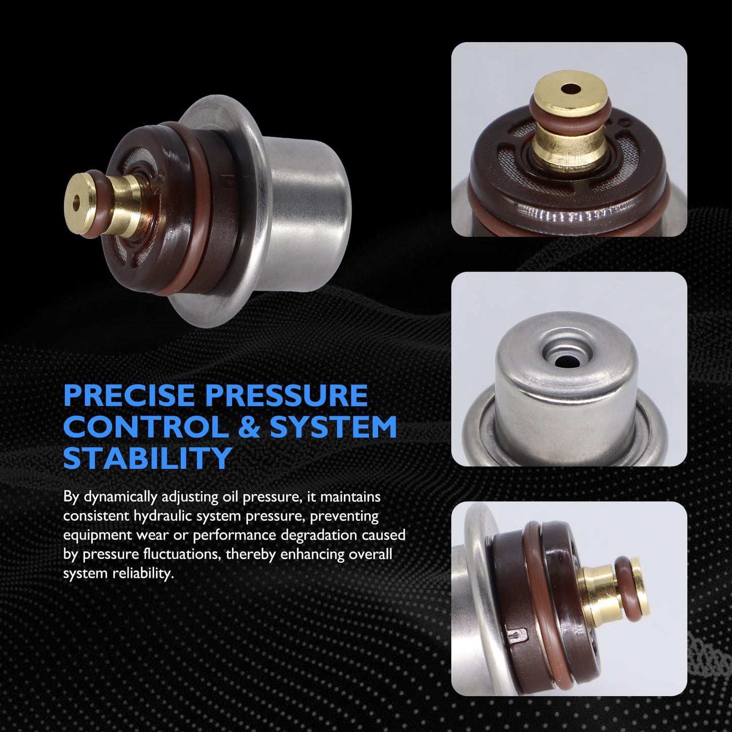 HiSport Fuel Injection Pressure Regulator - Compatible with Porsche Cayenne 3.2L 4.5L 2003 2004 2005 2006 Replacement for FP10384 PR4045