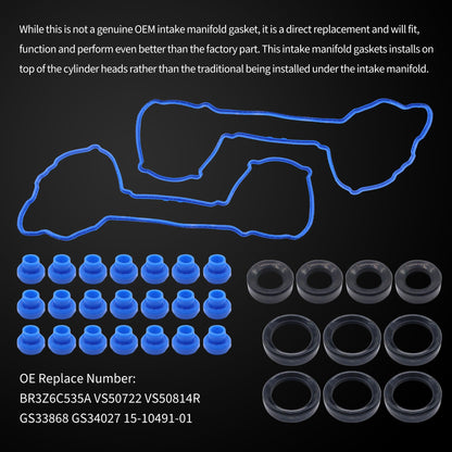HiSport Engine Valve Cover Gasket Set - Compatible with Ford Edge Explorer F-150 Flex Mustang Police Interceptor Sedan Taurus Transit-150 Transit-250 Transit-350 Transit-350 HD - Replace VS50814R