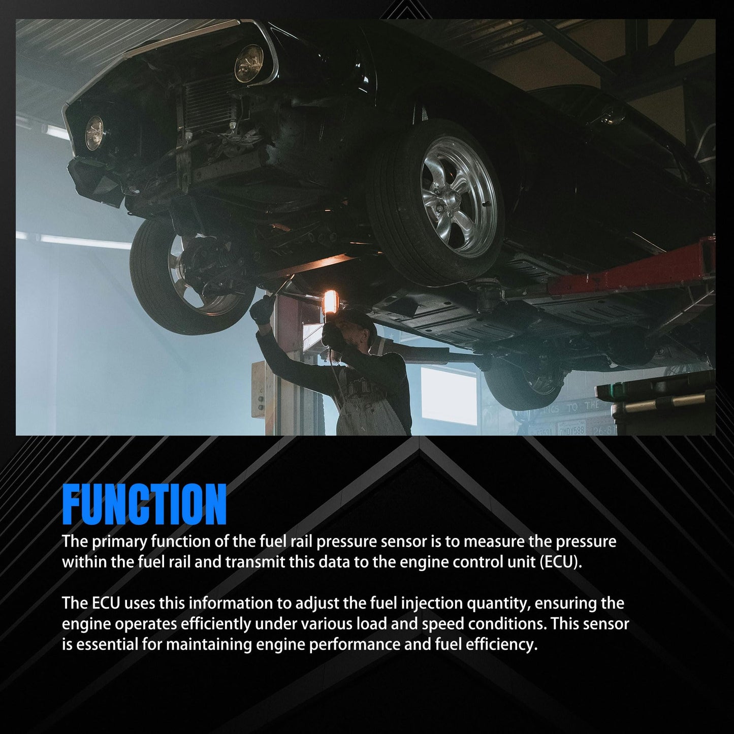 HiSport 0261230238 Fuel Injection Pressure Sensor Compatible with Volvo C30 2007-2013, C70 2006-2013, S40 2004-2011, S60, S80, V50, V60, V70, XC60, XC70, XC90 Replacement Part