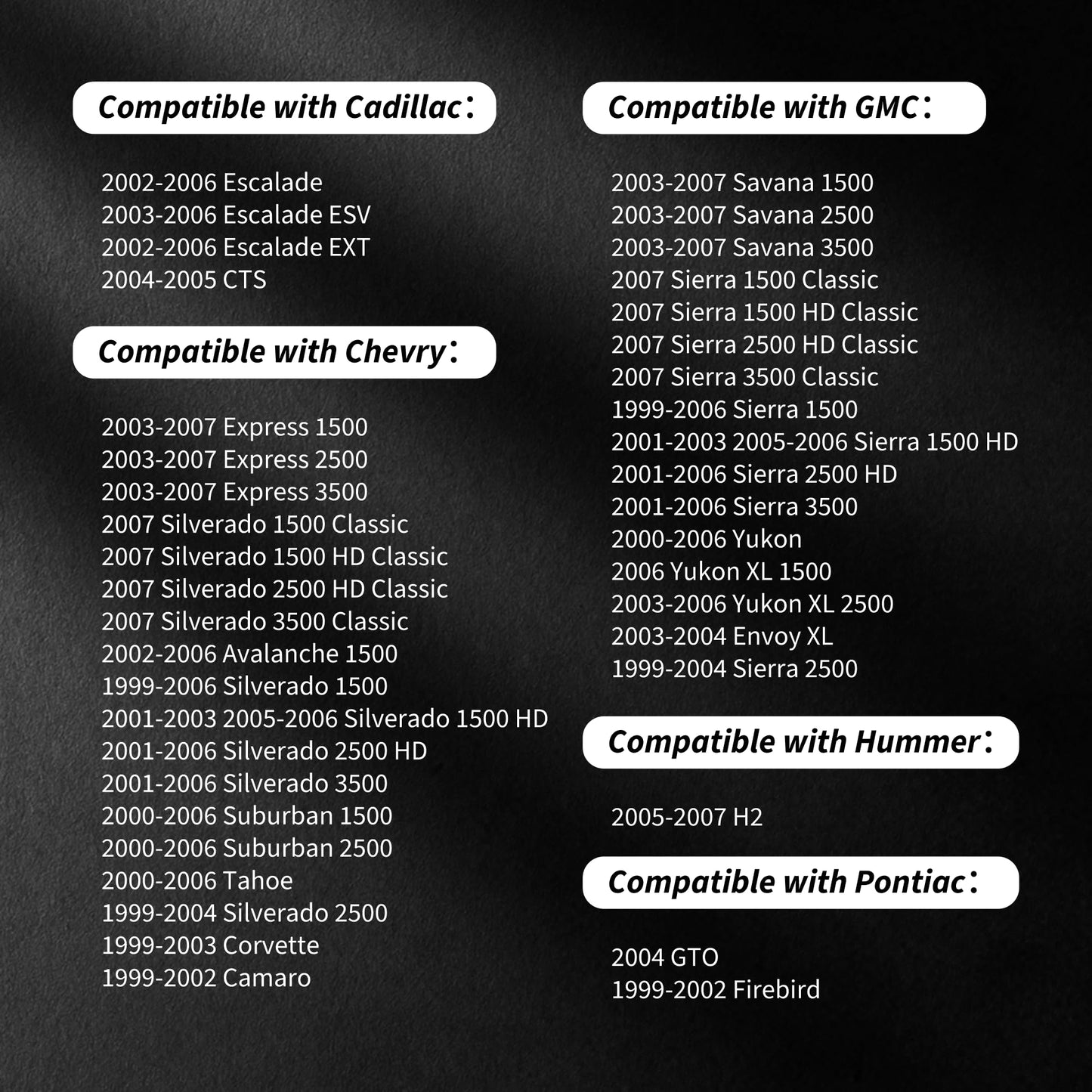 HiSport 12601822 Knock Sensors with Harness Wire - Compatible with Cadillac Escalade ESV EXT CTS Chevry Express 1500 2500 3500 Silverado 1500 2500 3500 Suburban 1500 2500 GMC Savana 1500