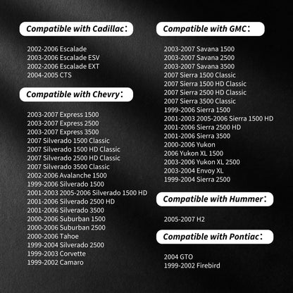 HiSport 12601822 Knock Sensors with Harness Wire - Compatible with Cadillac Escalade ESV EXT CTS Chevry Express 1500 2500 3500 Silverado 1500 2500 3500 Suburban 1500 2500 GMC Savana 1500