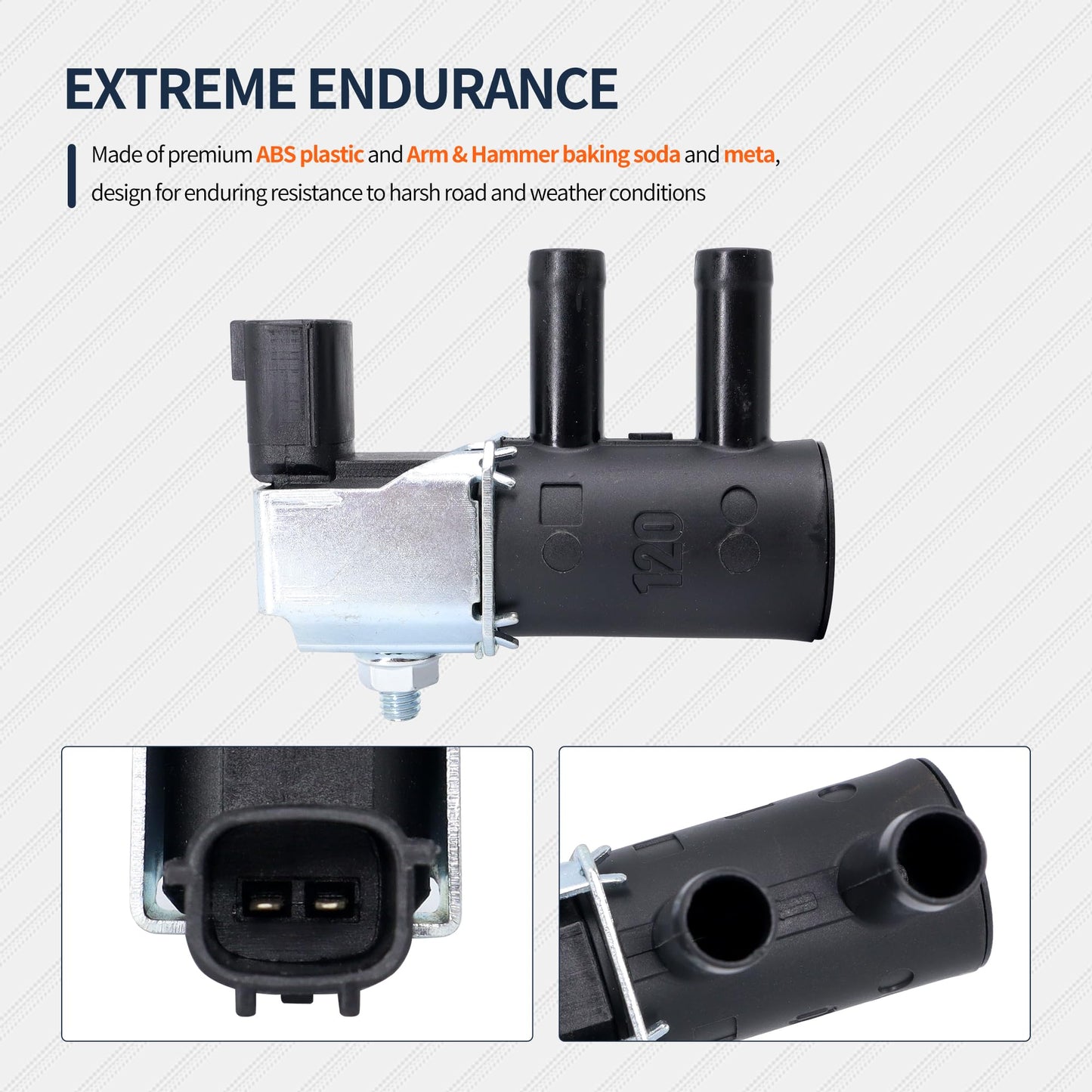 HiSport Evap Vapor Canister Purge Solenoid Control Valve 14930-1KC0A - Compatible with NISSAN JUKE NOTE SENTRA VERSA - replaces 149301KC0A 149301KC1A