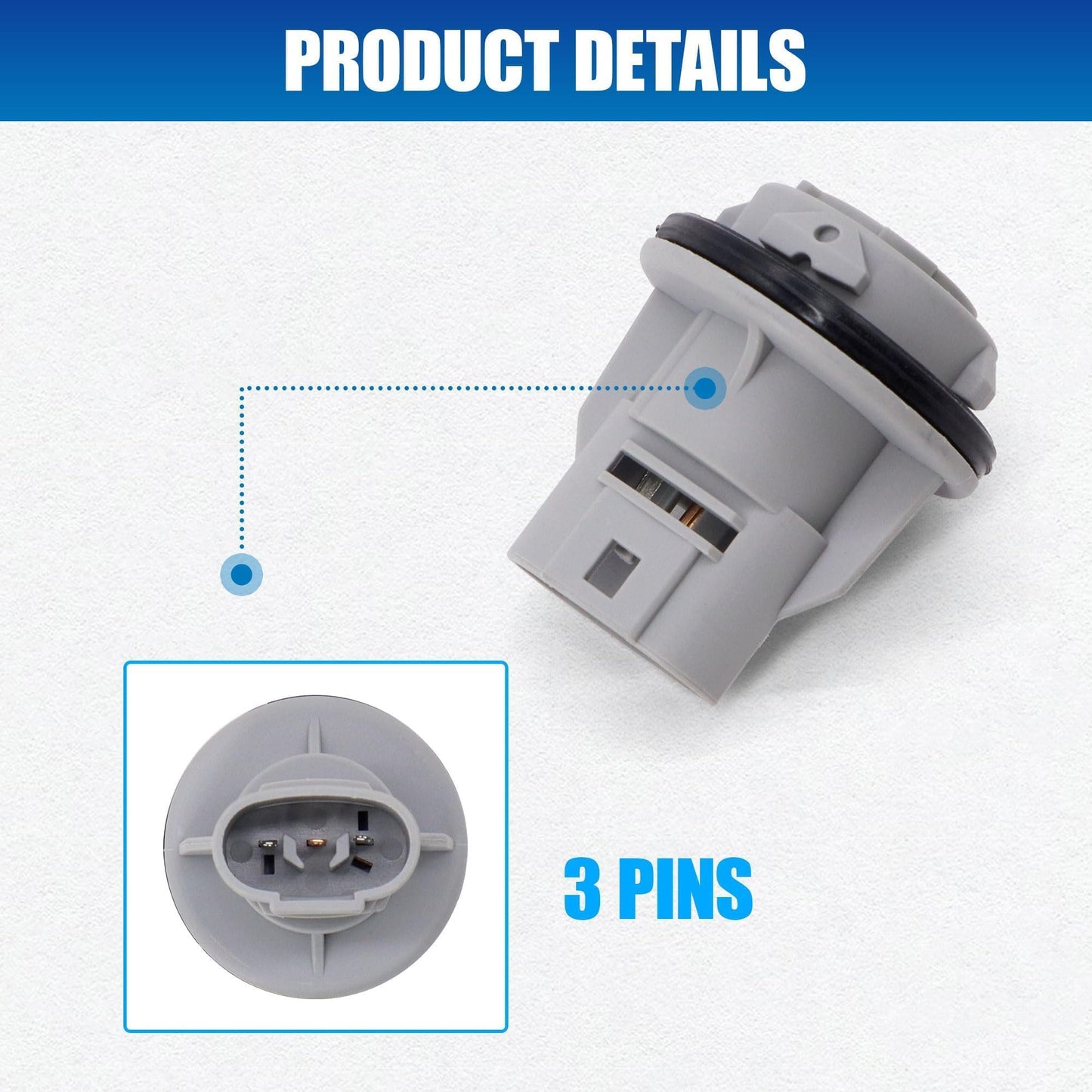 HiSport 33302-SR3-A01 2PACK Turn Signal Blinker Light Bulb Socket & Connector Compatible with Acura CL RDX RL RLX TL TSX, Honda Accord Crosstour Civic Element Odyssey CRV Pilot 2003 2004 2005