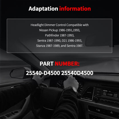 HiSport 25540D4500 Multifunction Turn Signal Switch Compatible with Nissan D21 Pickup 1986 1987 1988 1989 1990 1991 1992 1993,Pathfinder 1987 1988 1989 1990 1991 1992,Sentra 1987-1990,Stanza 1987-1989