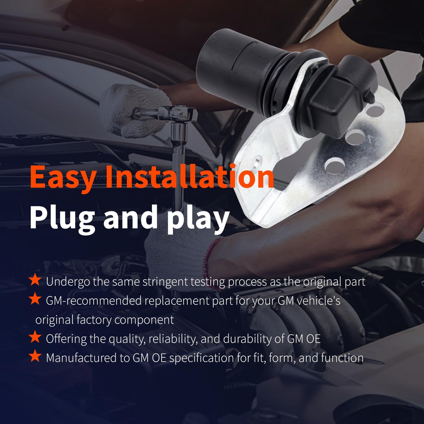 HiSport 24225896 ABS Wheel Speed Sensor - Compatible with Chevy Astro Avalanche 1500 Blazer C1500 C2500 Suburban Camaro Caprice Colorado Express 1500 2500 S10 SSR Tahoe 1996-2014 - Replace 213-1701