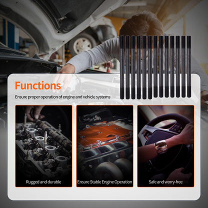 HiSport Cylinder Gasket Head Stud Bolt Kit 247-4202 - Compatible with Ram 2500 3500 Dodge Ram 2500 Ram 2500 Ram 3500 Ram 3500 1998-2022 5.9L 6.7L 24V Diesel 12-Point