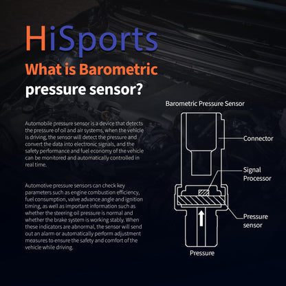 HiSport Exhaust Gas Pressure Sensor Replacement for Cummins ISX ISM ISC ISB ISL Diesel,Replacement for Dodge Ram 2500 3500 6.7L Replace 4928594 4921746 4087989