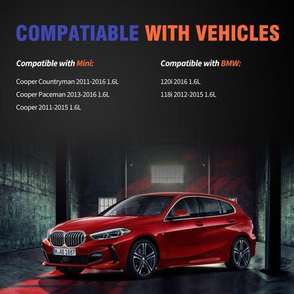 HiSport Engine Valve Cover Gasket Set - Compatible with BMW 120i 2016 118i 2012-2015 Mini Cooper Countryman 2011-2016 Mini Cooper Paceman 2013-2016 Mini Cooper 2011-2015 1.6L - Replace 11127582400