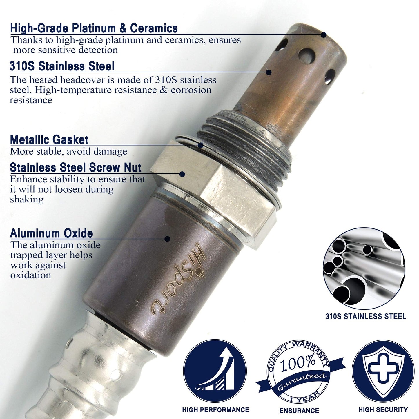 HiSport Oxygen Sensor - Upstream Heated O2 Sensor Compatible with Honda Civic CRV Crosstour 2012 2013 2014 Acura ILX 2013 2014 2015Replaces 234-9091