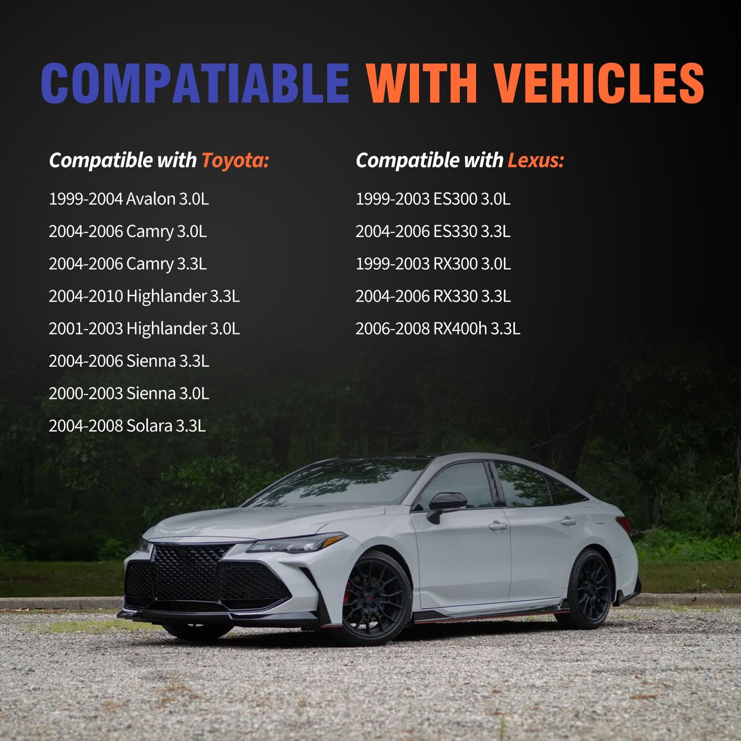 HiSport Valve Cover Gasket Set - Compatible with Lexus ES300 ES330 RX300 RX330 RX400h Compatible with Toyota: Avalon Camry Highlander Sienna Solara 3.0L 3.3L 1999-2008 - Replace VS50588R