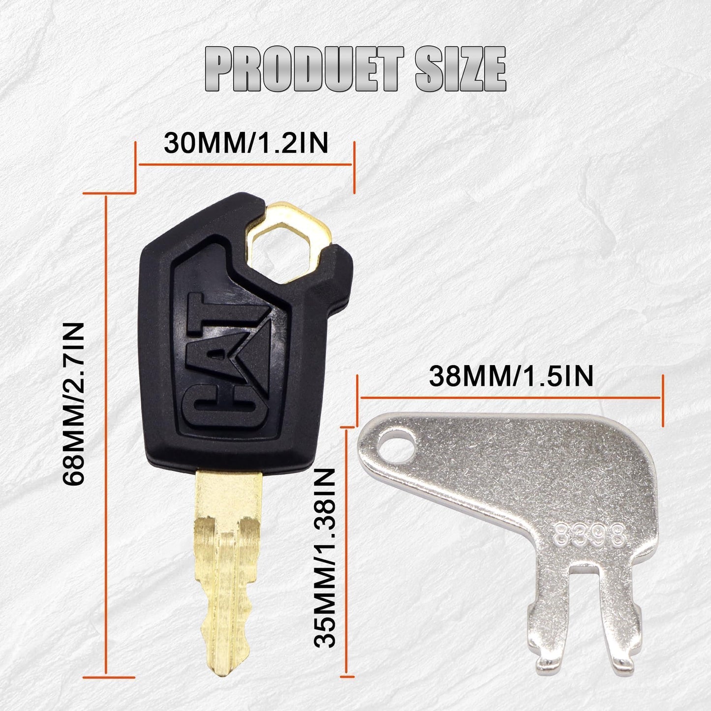 HiSport 5P8500 Heavy Equipment Master Keys Compatible with Cab Doors Side Panels Cat Padlocks Cat Dozers Backhoes Compactors Articulated Trucks Excavators Cat Equipment Battery