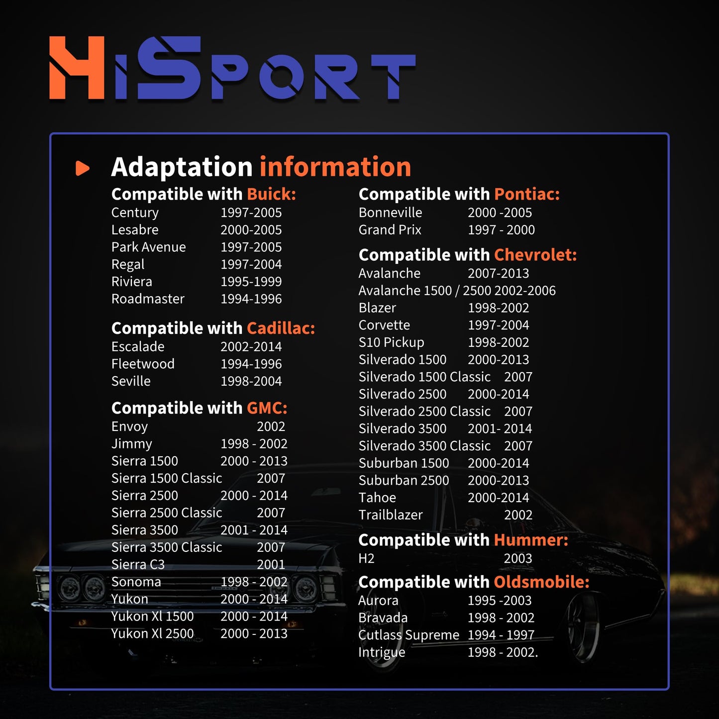 HiSport HVAC Blend Door Actuator 604-106 52402588 15-72971 89018365 Compatible with Buick, Chevy, Cadillac, GMC, Hummer, Isuzu, Oldsmobile, Pontiac Vehicles