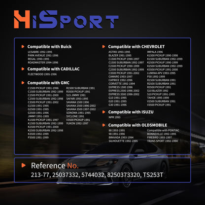 HiSport Engine Coolant Temperature Sensor - Compatible with GM Vehicles Chevy C1500 K1500 Tahoe Impala Buick Regal Oldsmobile 98 Replace 213-77