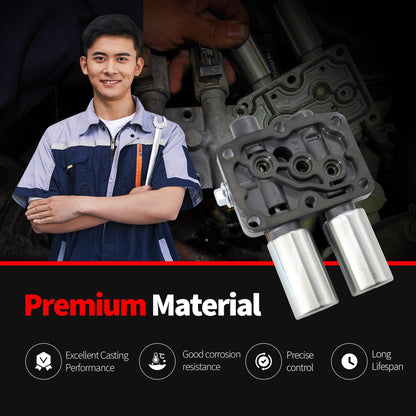 HiSport 28250-P6H-024 Transmission Dual Linear Shift Solenoid with Gasket Compatible with Honda Accord 1998-2002 4 Cyl, Odyssey 1998-2006, Pilot 2003-2007, Prelude 1997-2001, Acura CL TL MDX