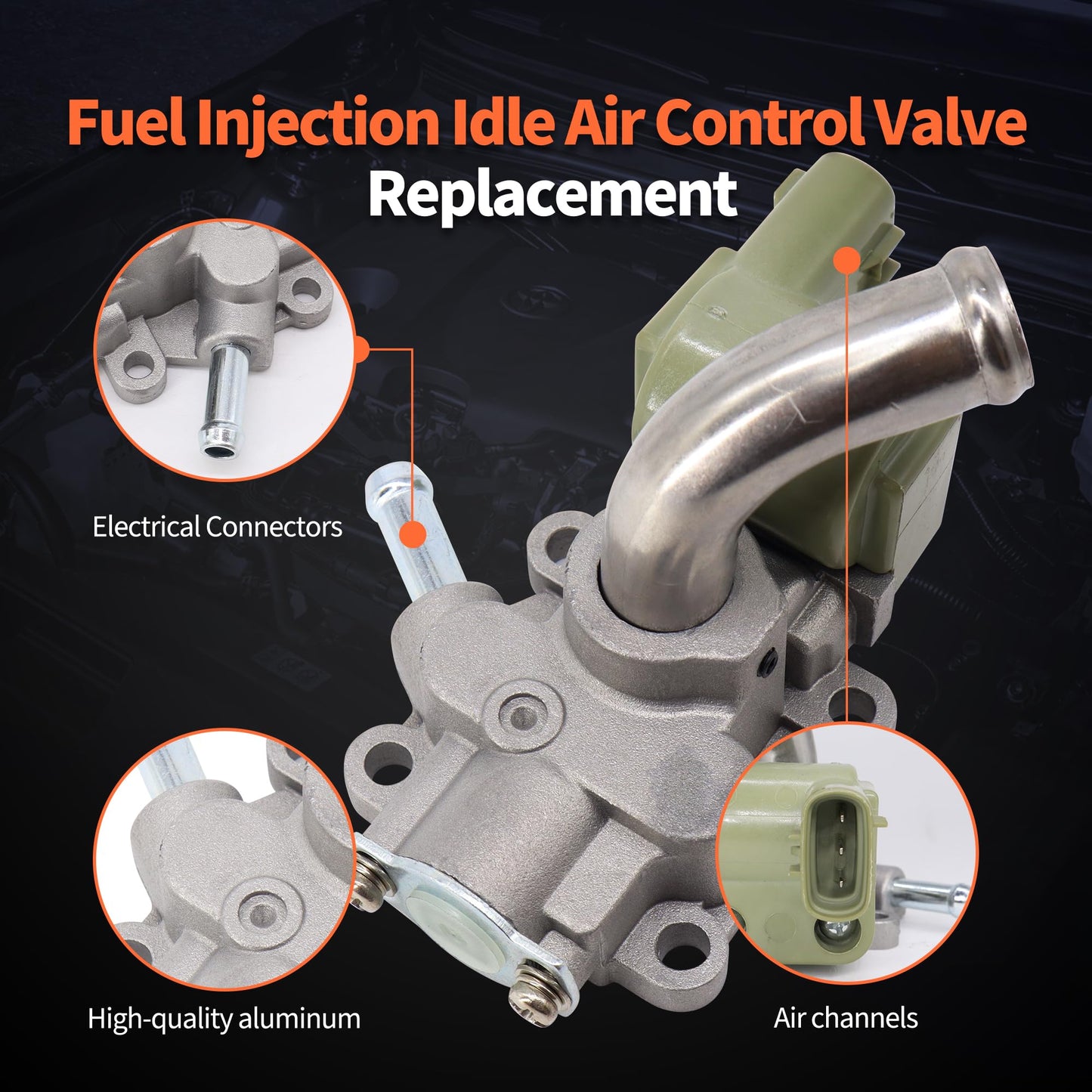 HiSport Idle Air Control Valve With Gasket - Compatible with Toyota 4runner 1997 T100 1996-1998 Tacoma 1996-2000 Replaces 2227075030