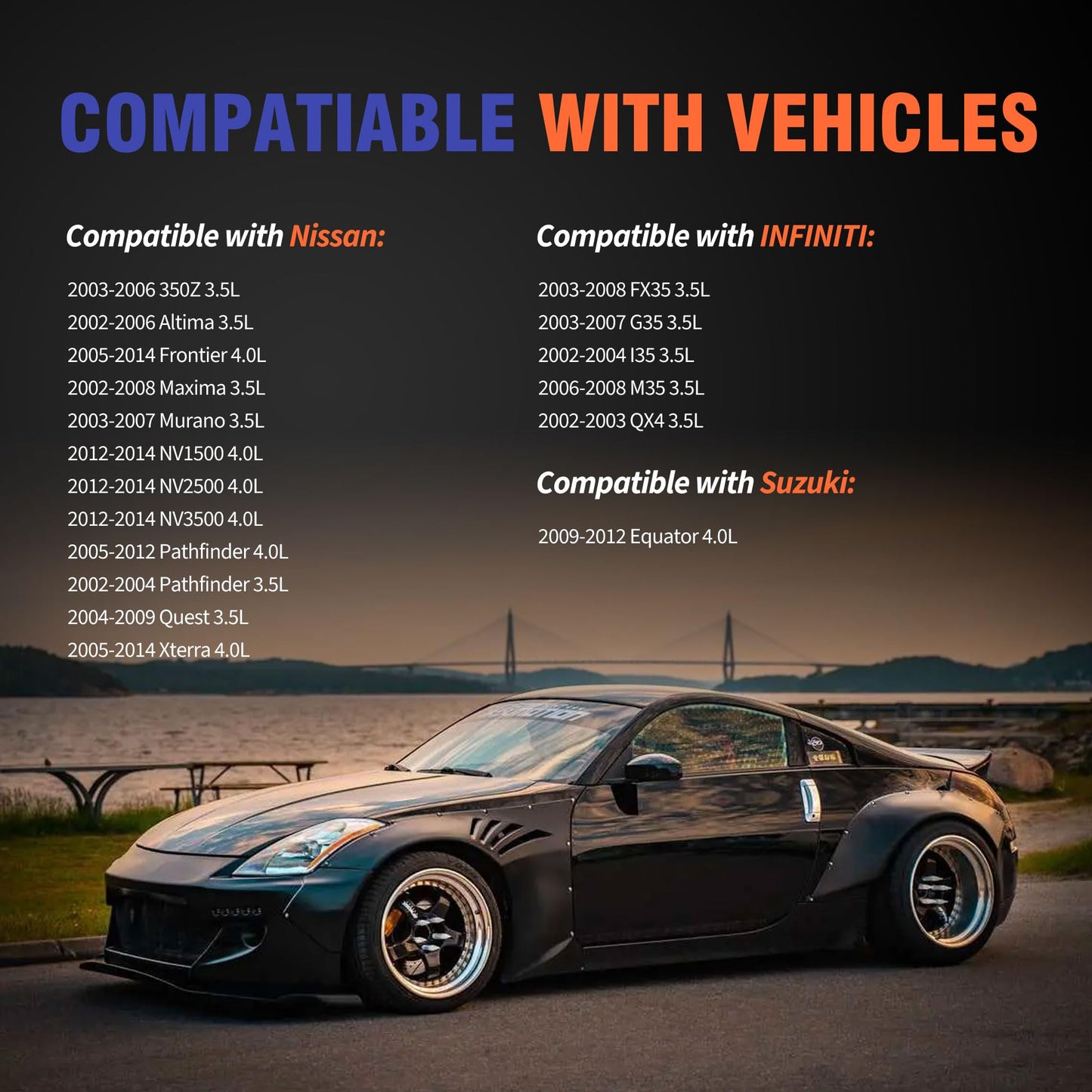 HiSport Valve Cover Gasket - Compatible with Nissan Infiniti Suzuki 350Z Altima Frontier Maxima Murano NV1500 NV2500 NV3500 Pathfinder Quest Xterra 3.5L 4.0L 2002-2014 - Replace VS50608R