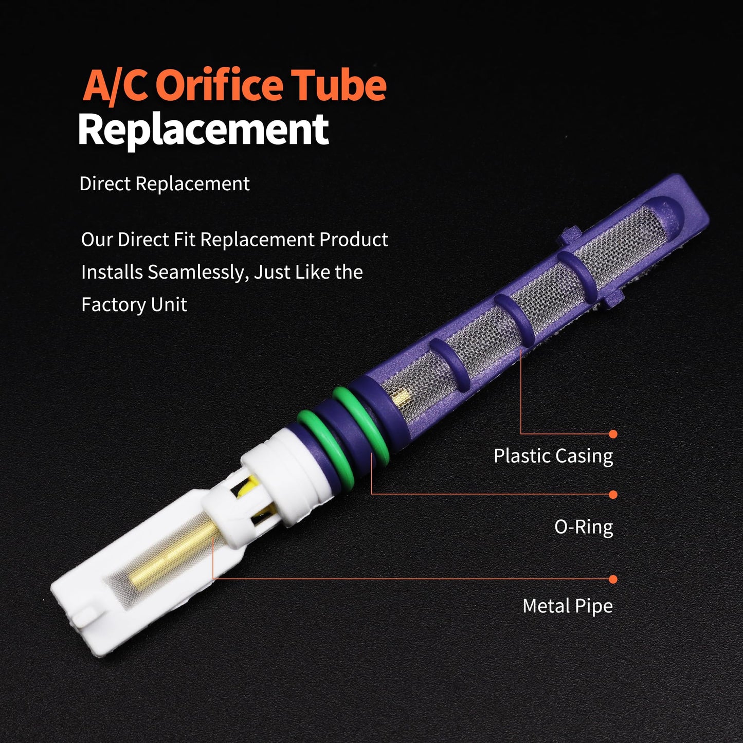 HiSport A/C Orifice Tube - Compatible with Dodge Jeep Eagle Replaces EX4101C EC01614G9 55036182 4883551A