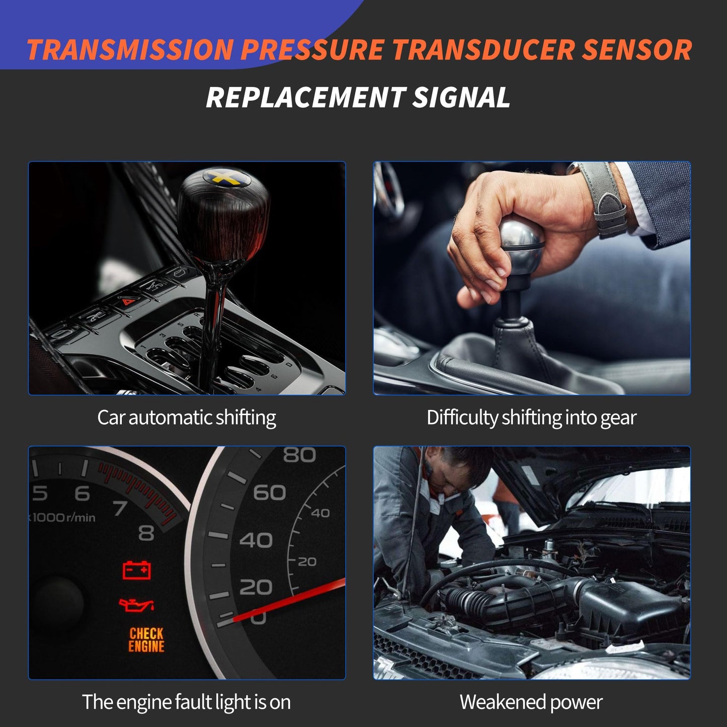 HiSport Transmission Pressure Transducer Sensor 926-442 - Compatible with Chrysler Pacifica Sebring Town & Country Dodge Avenger Grand Caravan Journey Ram ProMaster 1500 2500 3500 2007-2021