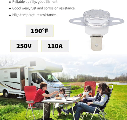 HiSport 31091 RV Furnace Limit Switch 190¨H 2PCS - Compatible with Atwood Hydro Flame Dometic RV Furnace Heater