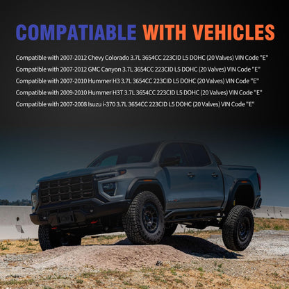 HiSport Valve Cover Gasket Set - Compatible with Chevy Colorado GMC Canyon Hummer H3 H3T Isuzu i-370 3.7L 2007-2012 - Replace VS50739R